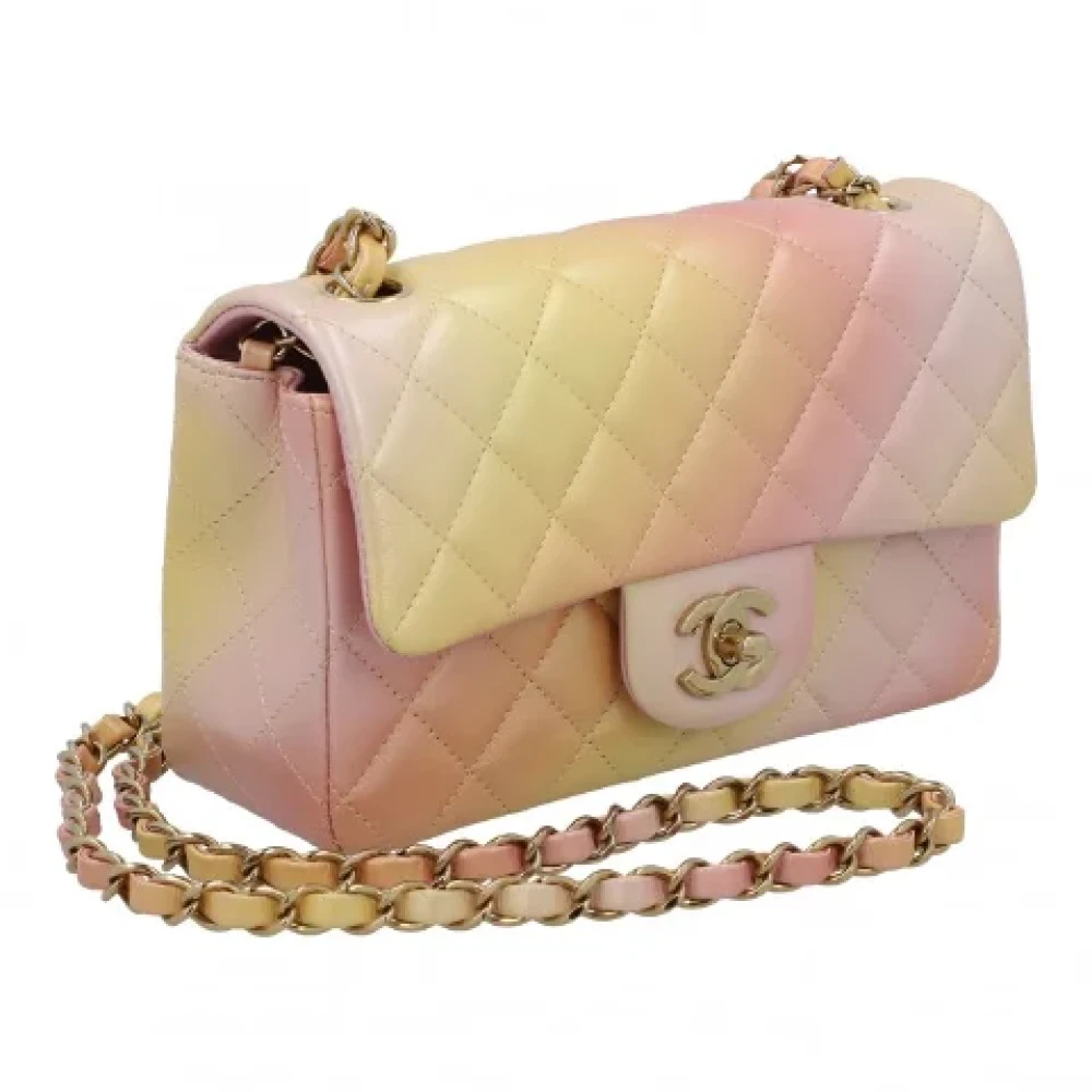Chanel Vintage Pre-owned Leather chanel-bags Yellow Dames