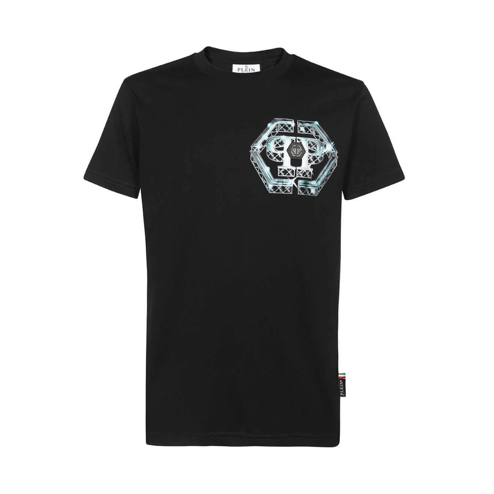 Philipp Plein Logo Print Katoenen T-shirt Black Heren
