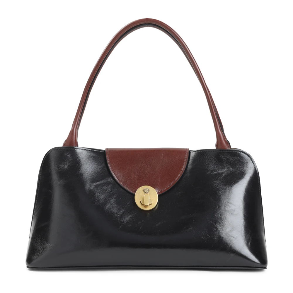 Versace Women's Black Medium E/W Shoulder Bag