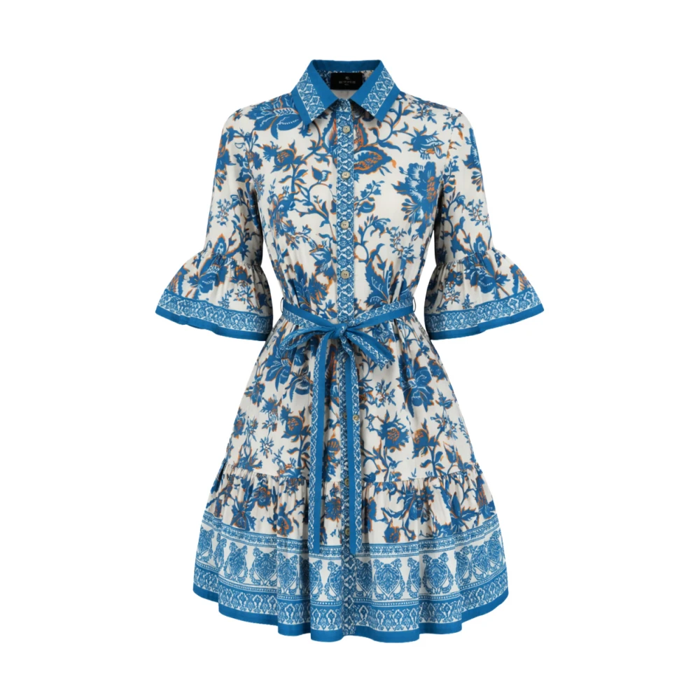 Etro Multicolor Short Shirt Dress - Female - Shirt Dresses - Xs - Dresses