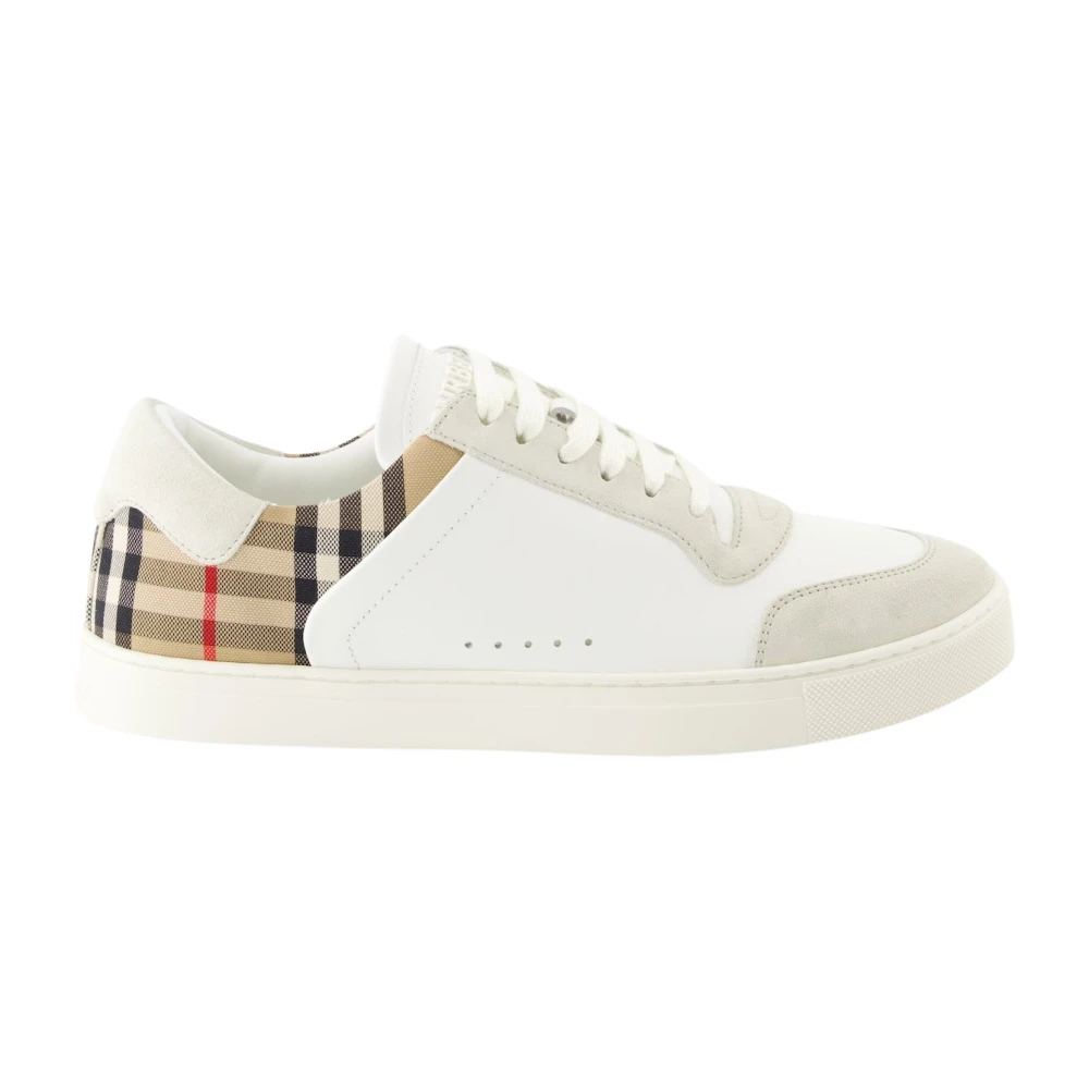Burberry Men's Multicolor Sneakers, 11 Uk, Checkered Lace-Up Trainers