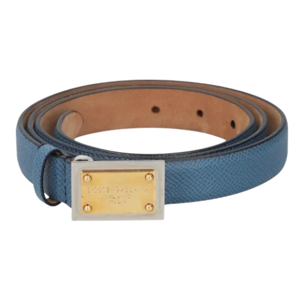 Dolce & Gabbana Pre-owned Leather belts Blue Dames