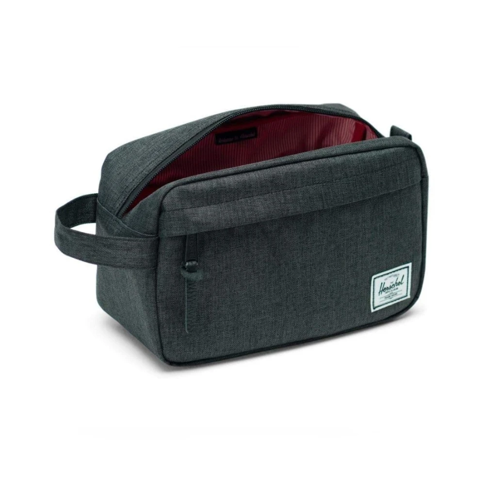 Herschel Zwarte Crosshatch Heren Toilettas Gray Unisex