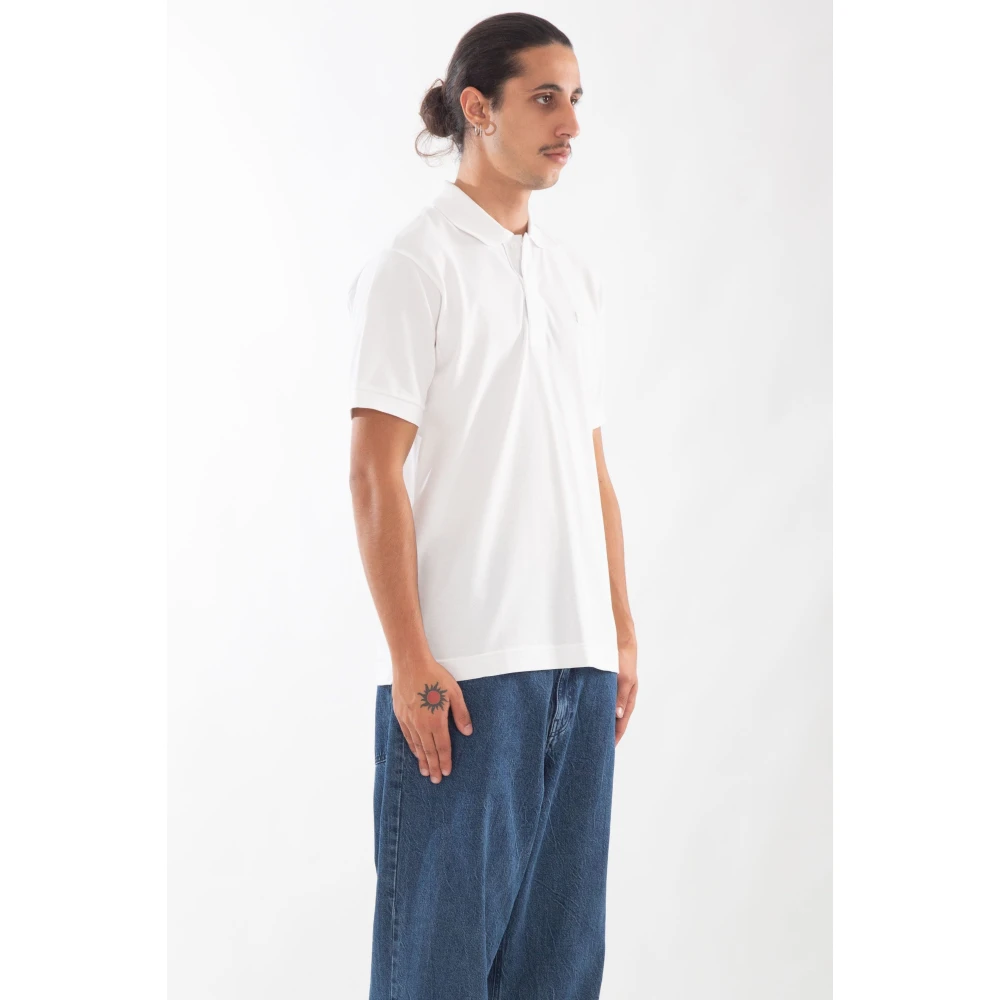 Lacoste Croc Polo Shirt in Gum-stijl White Heren