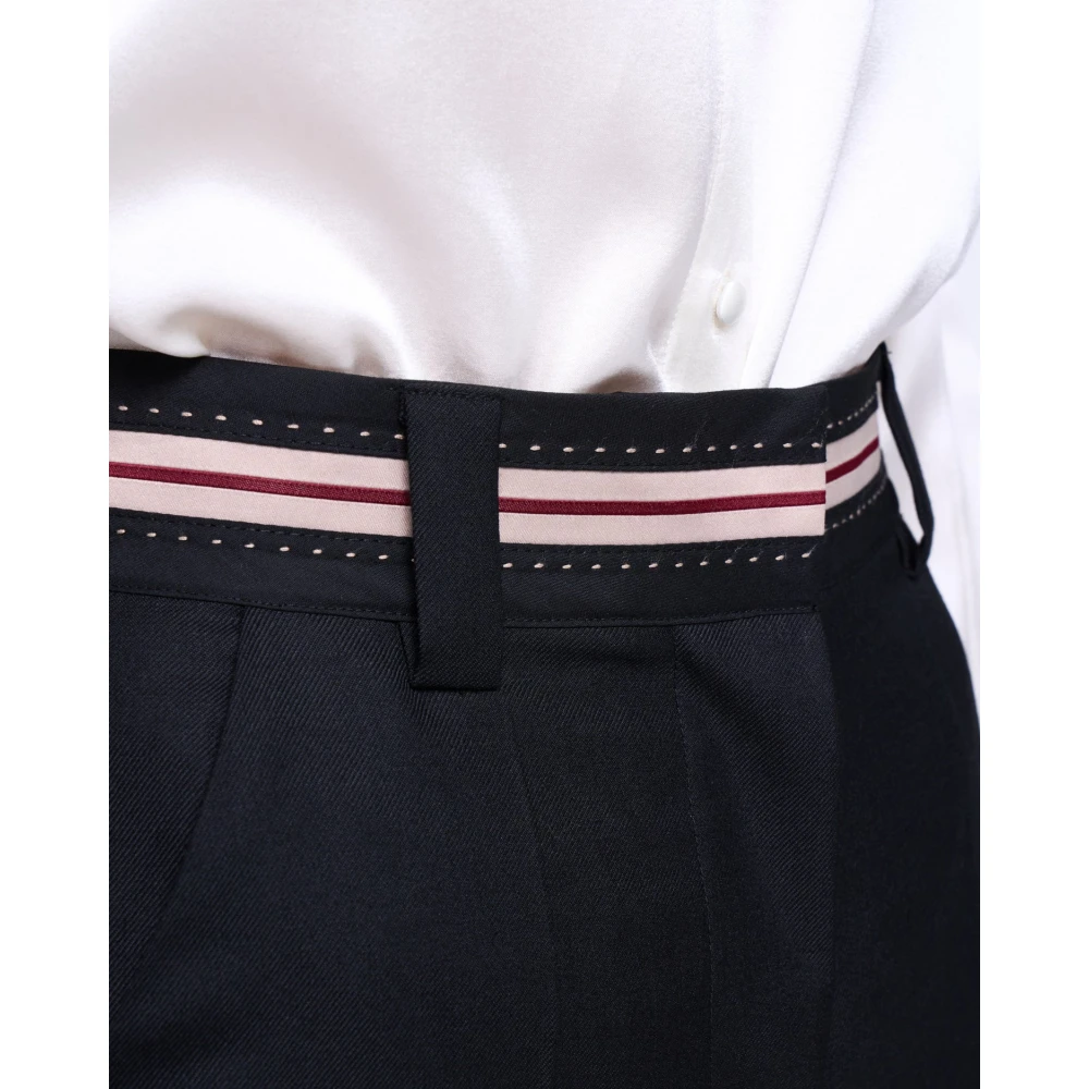 Silvian Heach Kleurrijke Riem Wijde Rechte Broek Black Dames