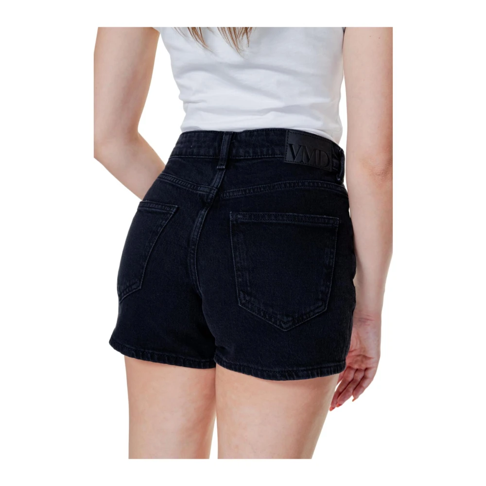 Vero Moda Zwarte High Waist Denim Shorts Black Dames