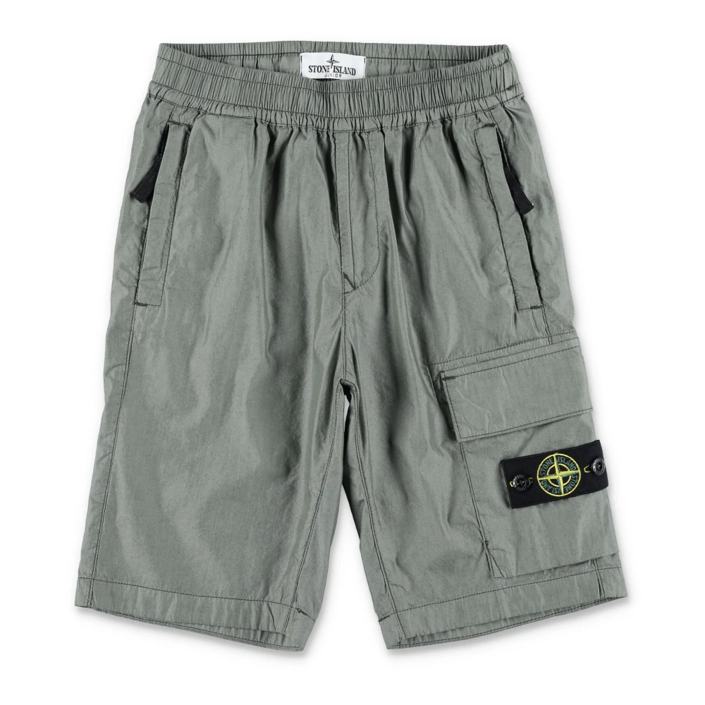 Stone Island Gröna Cargo Shorts för Pojkar Green, Pojke