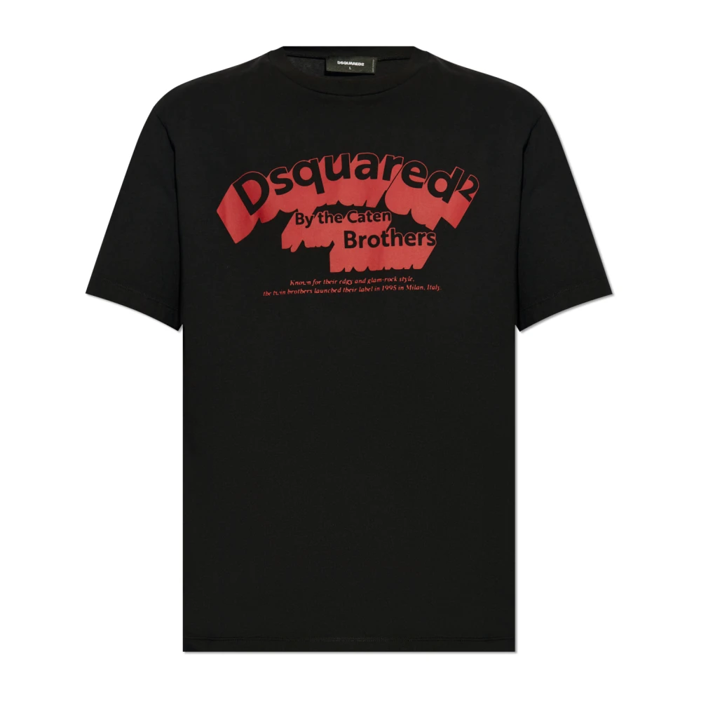 Dsquared2 Bedrukt T-shirt Black Heren