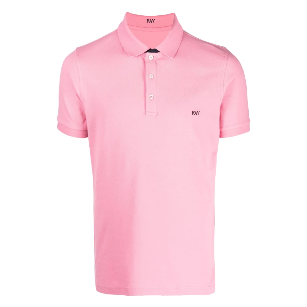 Fay Roze T-shirts en Polos Pink Heren