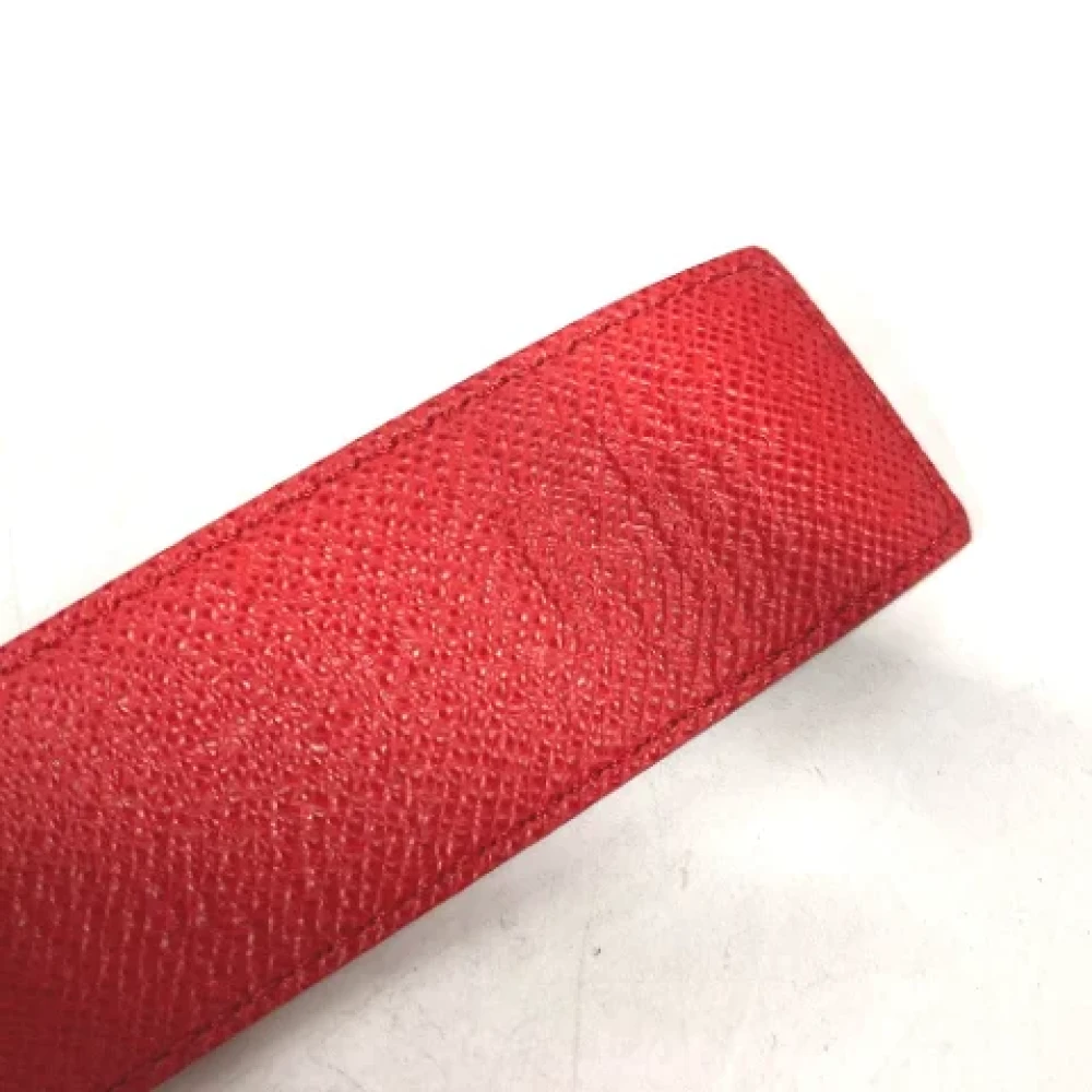 Louis Vuitton Vintage Pre-owned Cotton belts Red Dames