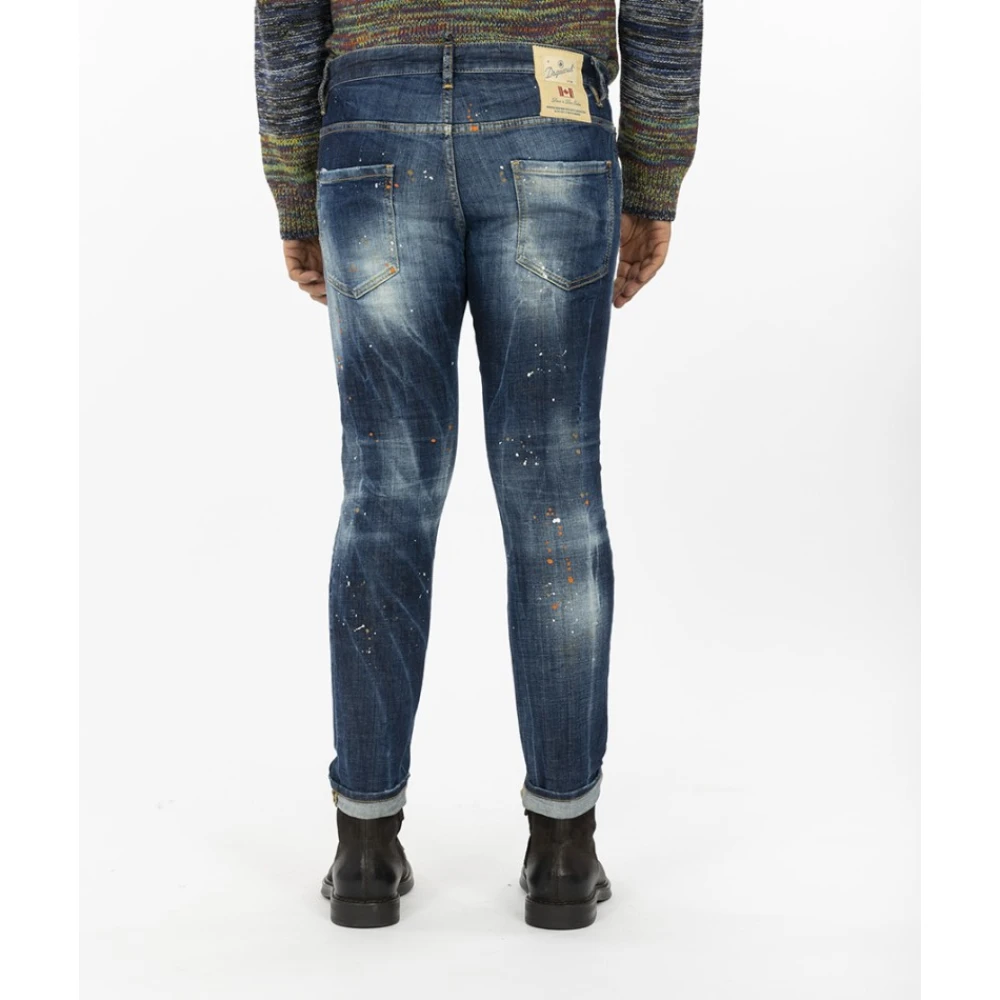 Dsquared2 Slim-fit Skater Patch Cowboy Jeans Blue Heren