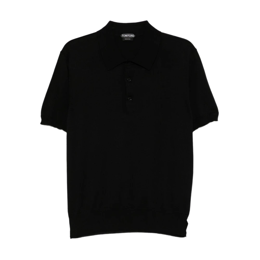 Tom Ford Men's Black Polo Shirts, M, Pure Cotton Polo