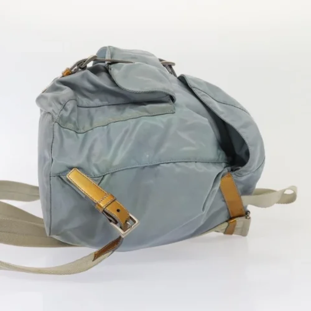Prada Vintage Pre-owned Fabric backpacks Blue Dames