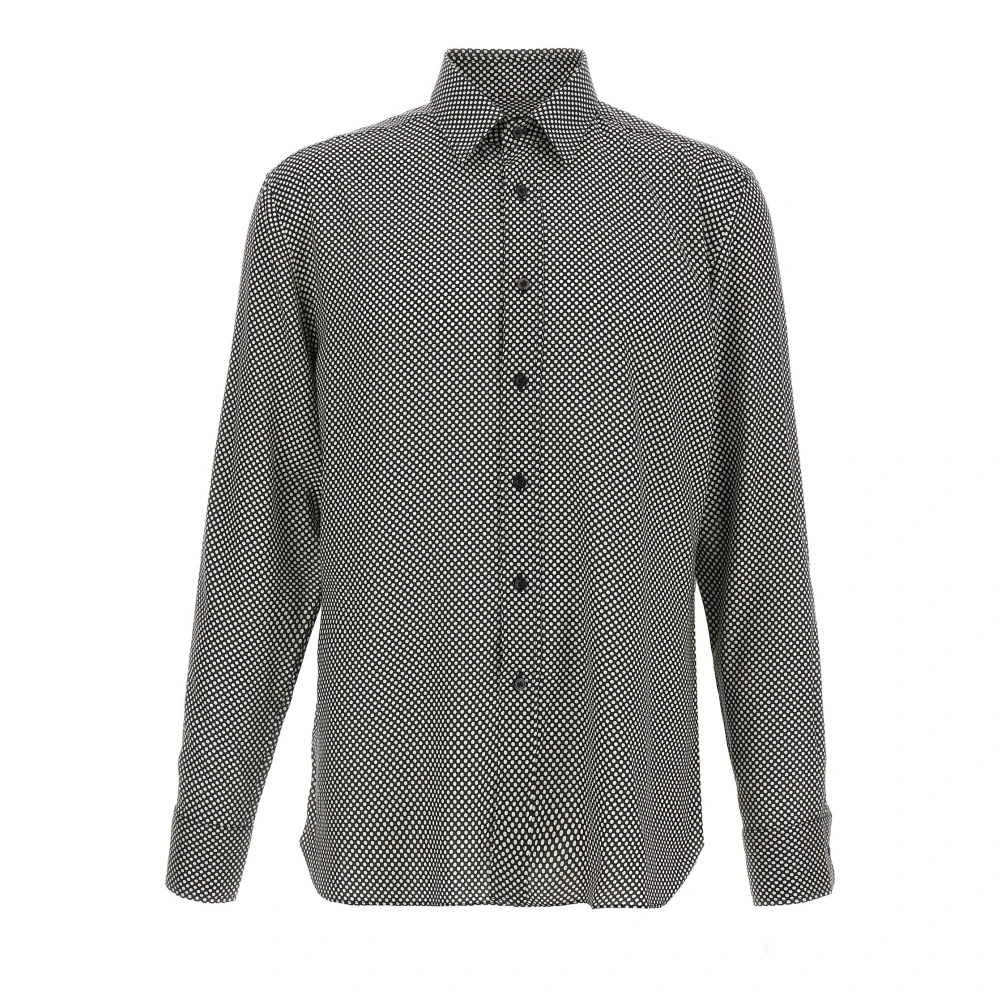 Tom Ford Men's Multicolor Casual Shirts, 3XL, Polka Dot Fluid Fit Shirt