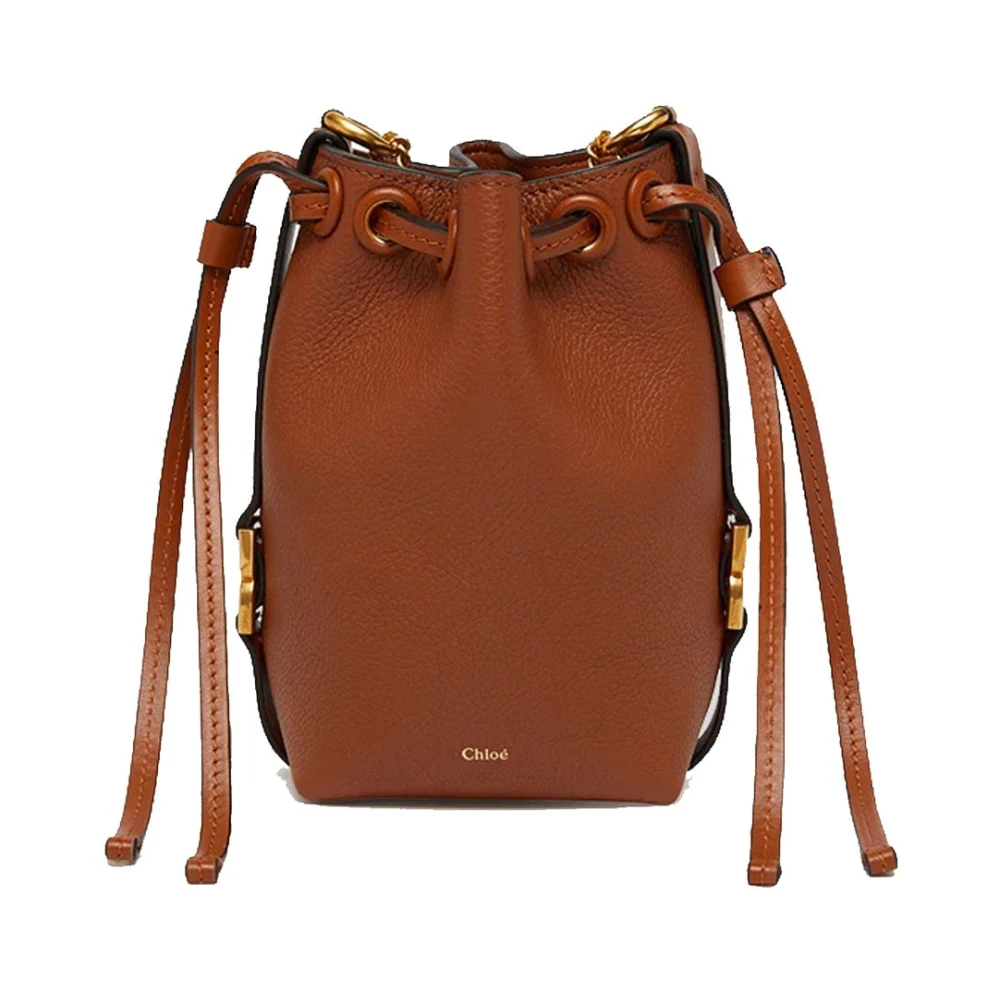 Chloé Women's Brown Bucket Bags, One Size, Micro Marcie Bucket Bag