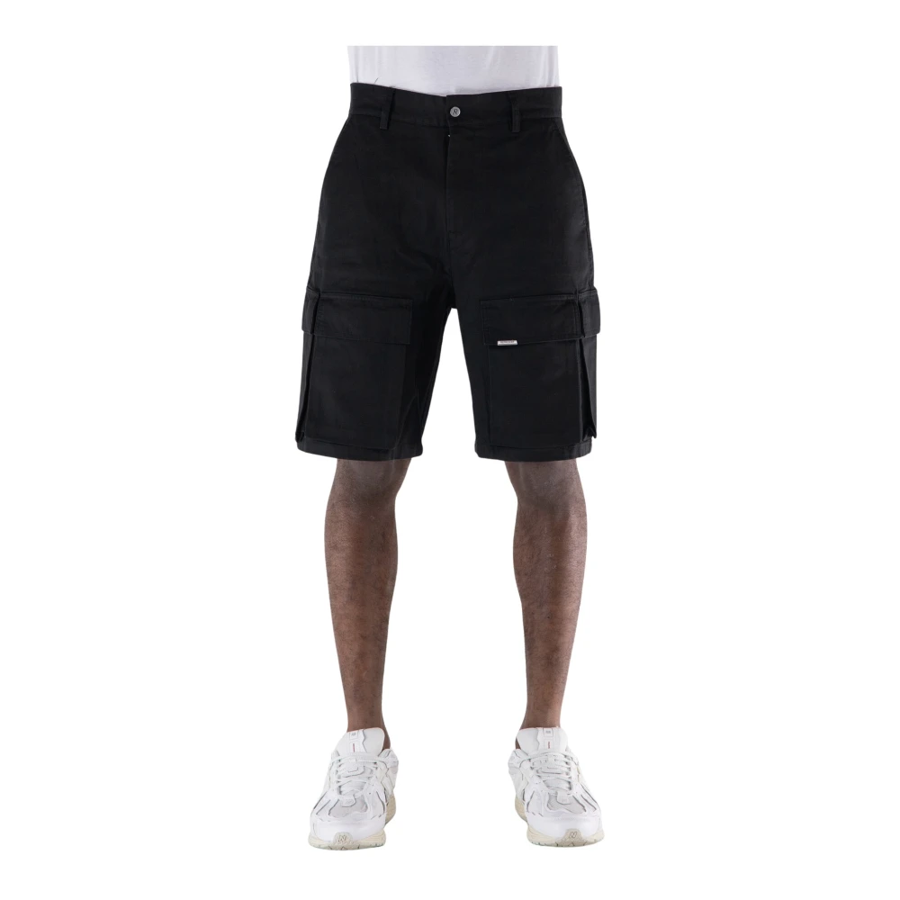 Represent Katoenen Bermuda Shorts Black Heren