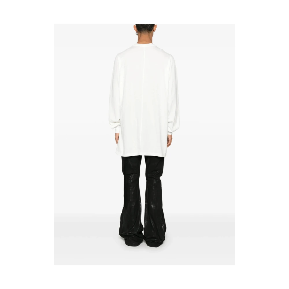 Rick Owens Donkere Schaduw Slogan Print T-shirt White Heren