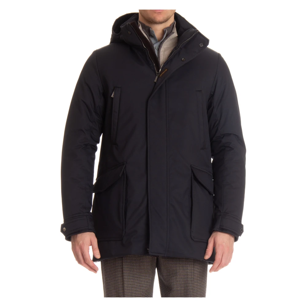 Moorer Men's Blue Down Jackets, 2XL, Waterproof Down Coat