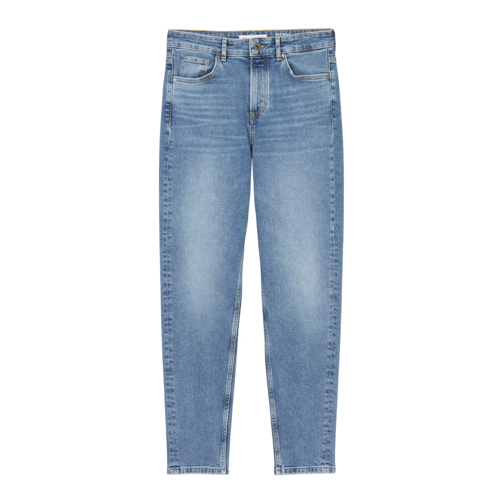 Marc O'Polo Jeans model Mala met hoge taille cropped Blue Dames