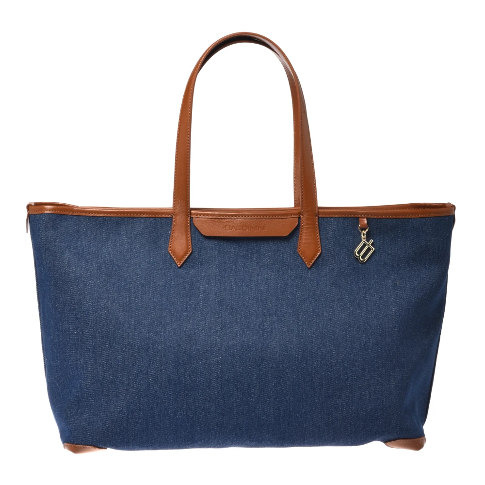 Baldinini Women's Blue Shopping Bags, One Size, Denim Tote Bag