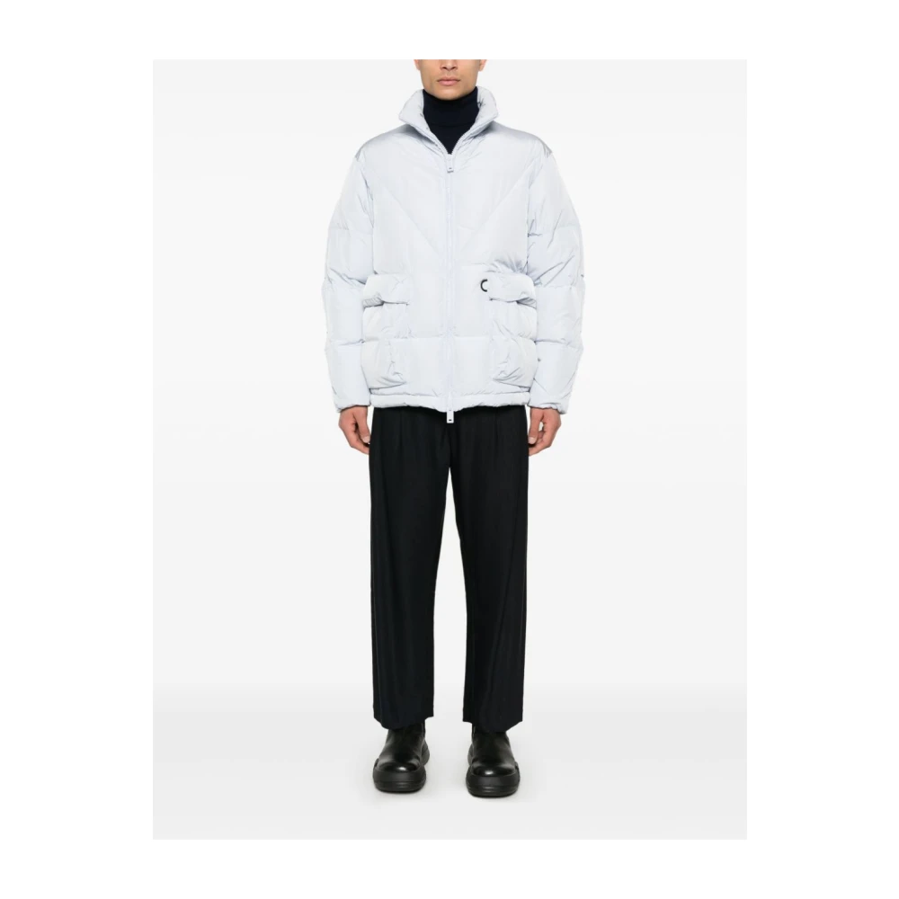 Emporio Armani Grijze Gewatteerde Jas Gray Heren