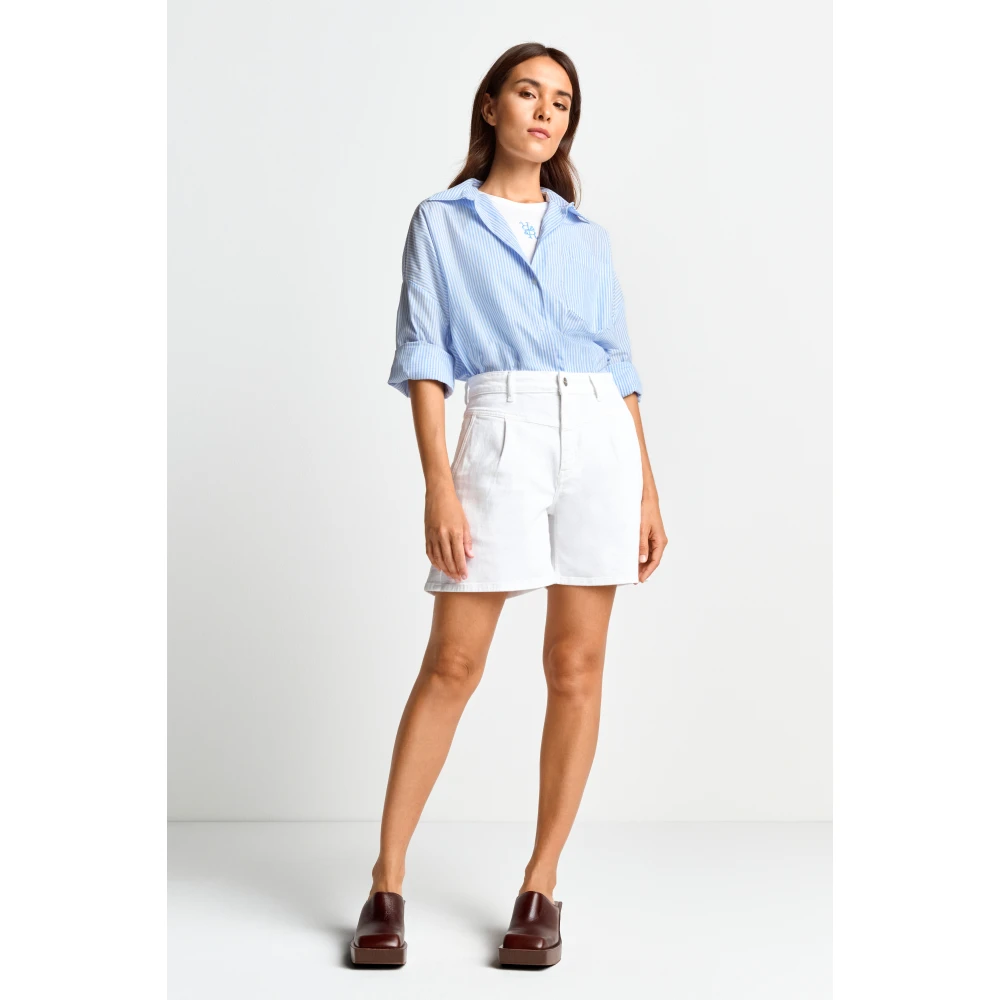 Rich & Royal Witte Denim Shorts voor Vrouwen White Dames