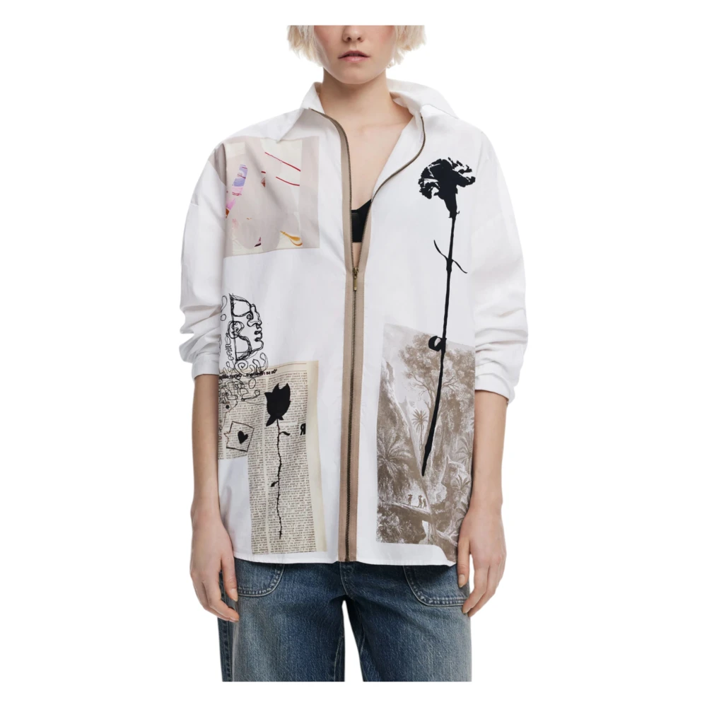 Desigual Lange katoenen damesoverhemd Multicolor Dames