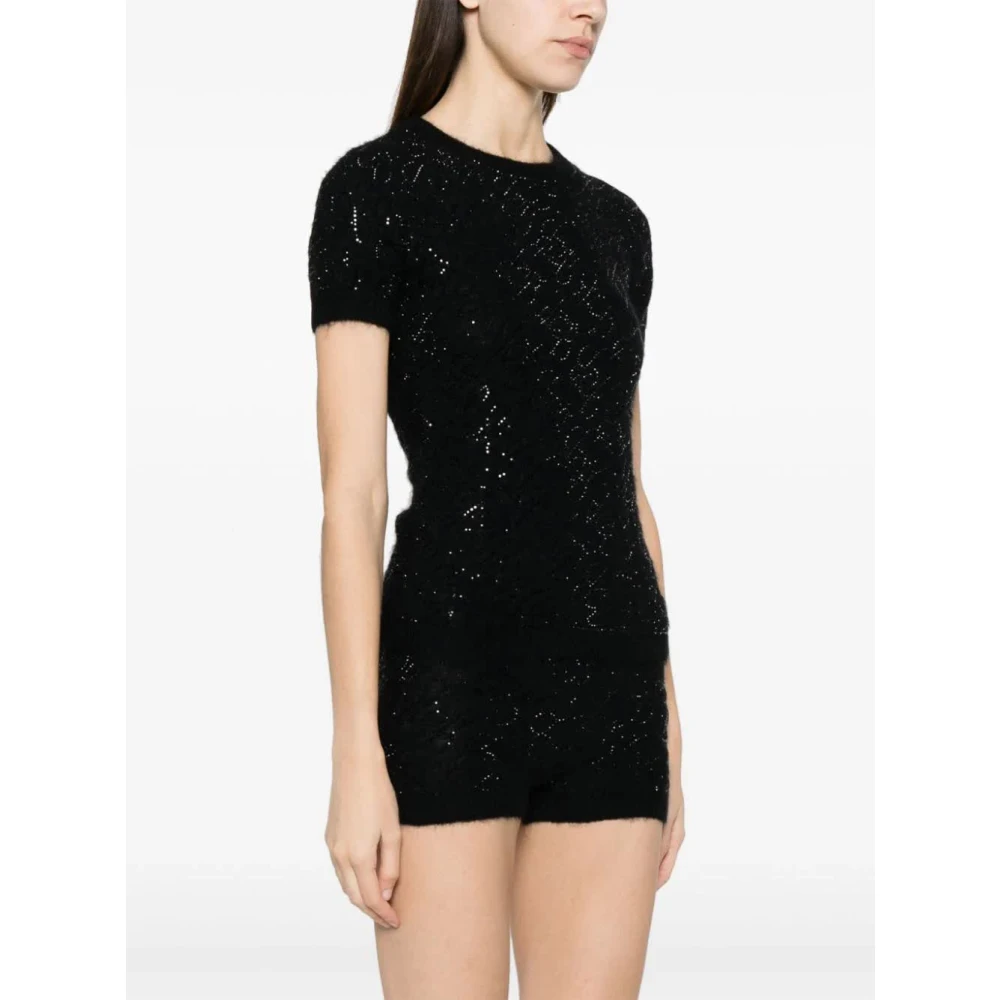 Blumarine Paricollo Zwarte Shirt Black Dames