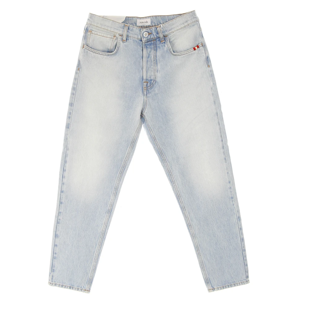 Amish Klassieke knie denim herenjeans Blue Heren
