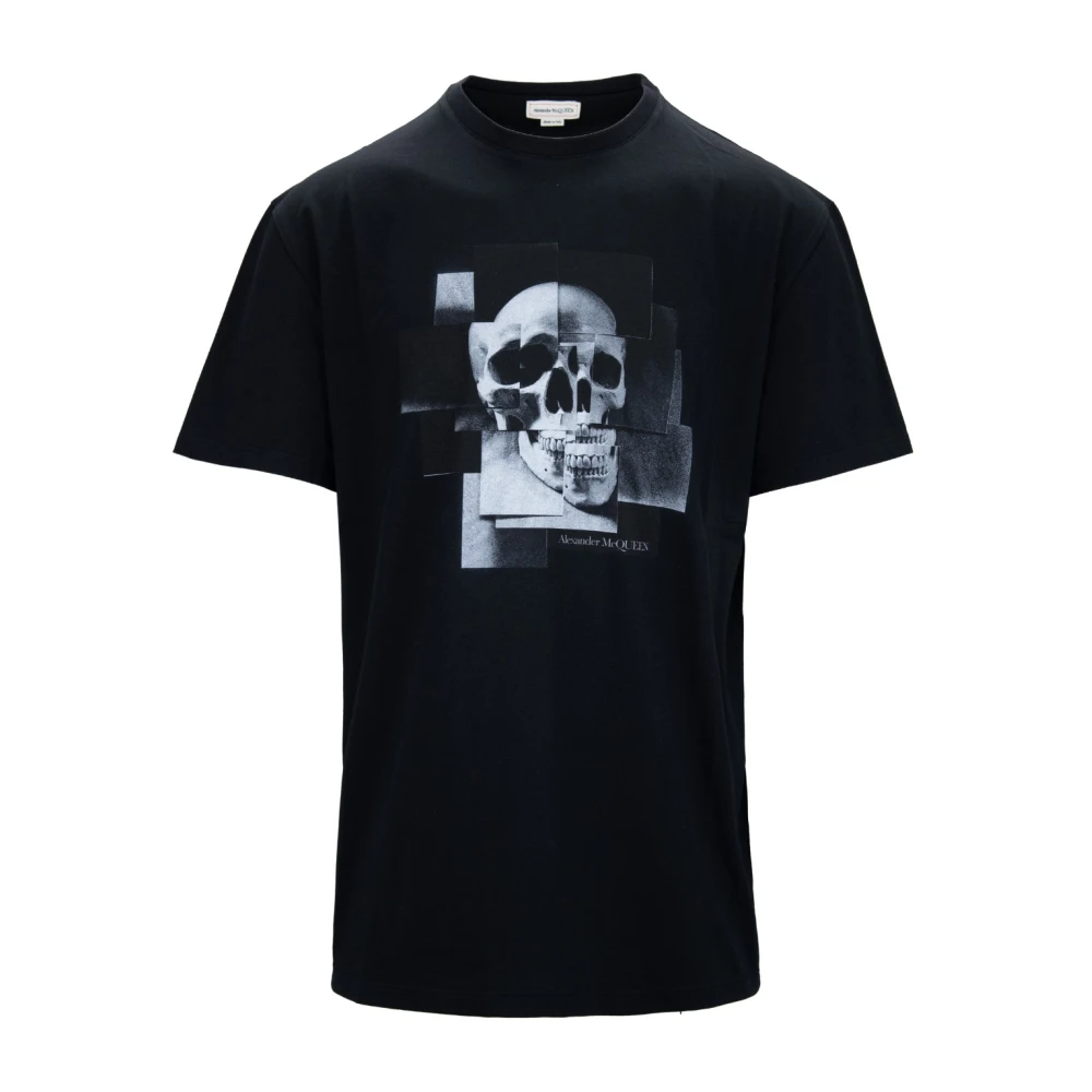 Alexander mcqueen Heren Grafische Print Katoenen T-Shirt Black Heren