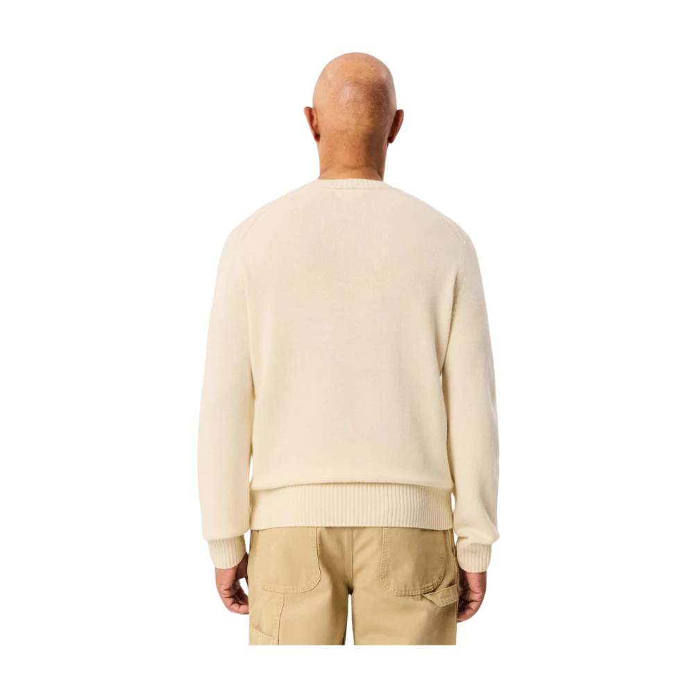 Lacoste Ronde hals trui Beige Heren