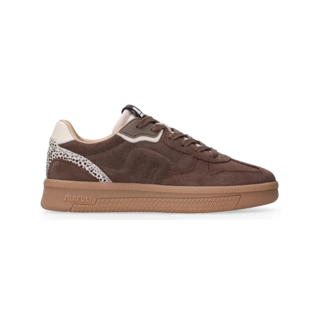 Maruti Yale Suede Sneaker Dames Schoenen Bruin