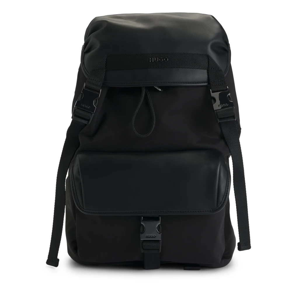 Hugo Boss Stijlvolle Rugzak voor Stedelijke Avonturen Black Unisex