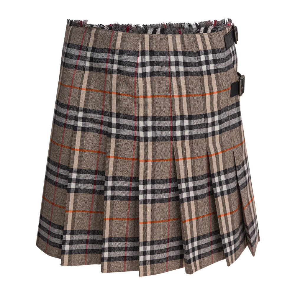 ミニスカート Burberry Grey Wool Kilt Skirt With Check Pattern Burberry Grey Check Wool Mini Kilt — Check It Vintage