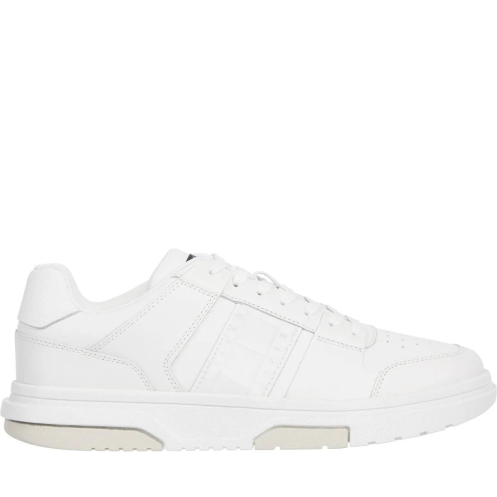 Tommy Jeans Men's White Sneakers, 10 Uk, Beige Leisure Trainers Cupsole 2.0