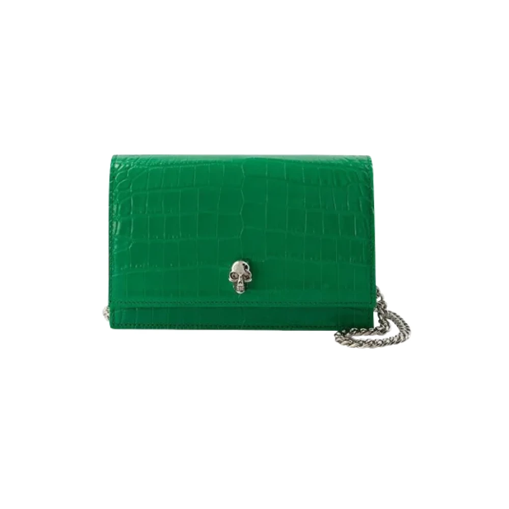 Alexander McQueen Pre-owned Leather shoulder-bags Green Dames