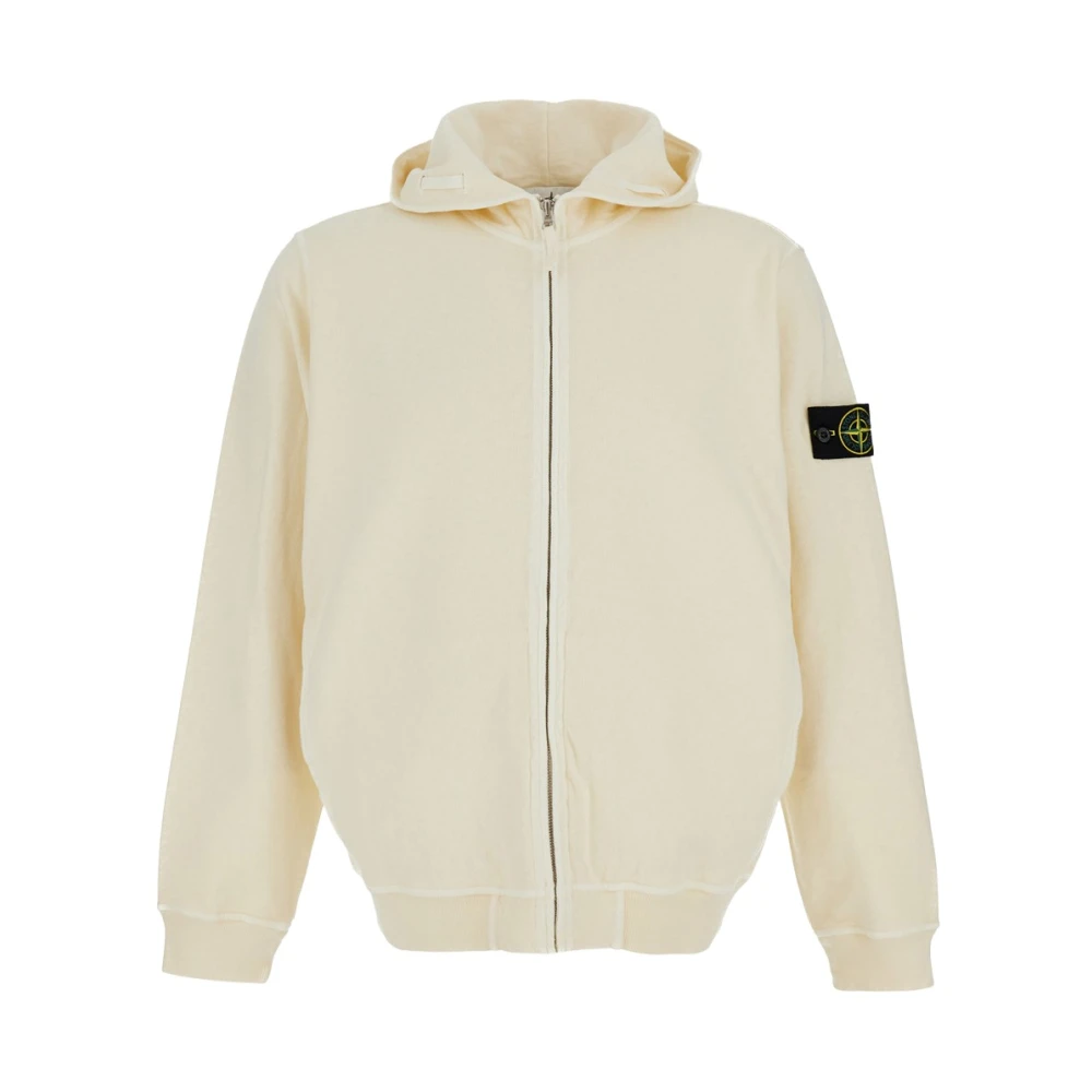 Stone Island Beige Crewneck Sweatshirt - Male - Zip-Throughs - Xl - Sweatshirts & Hoodies