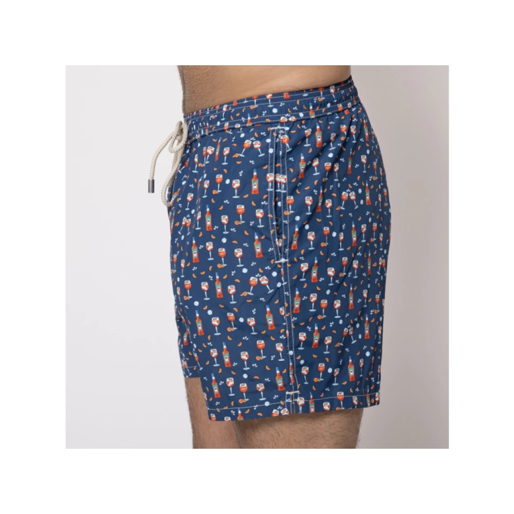 MC2 Saint Barth Blauw Marinebadpak Spritz Patroon Blue Heren