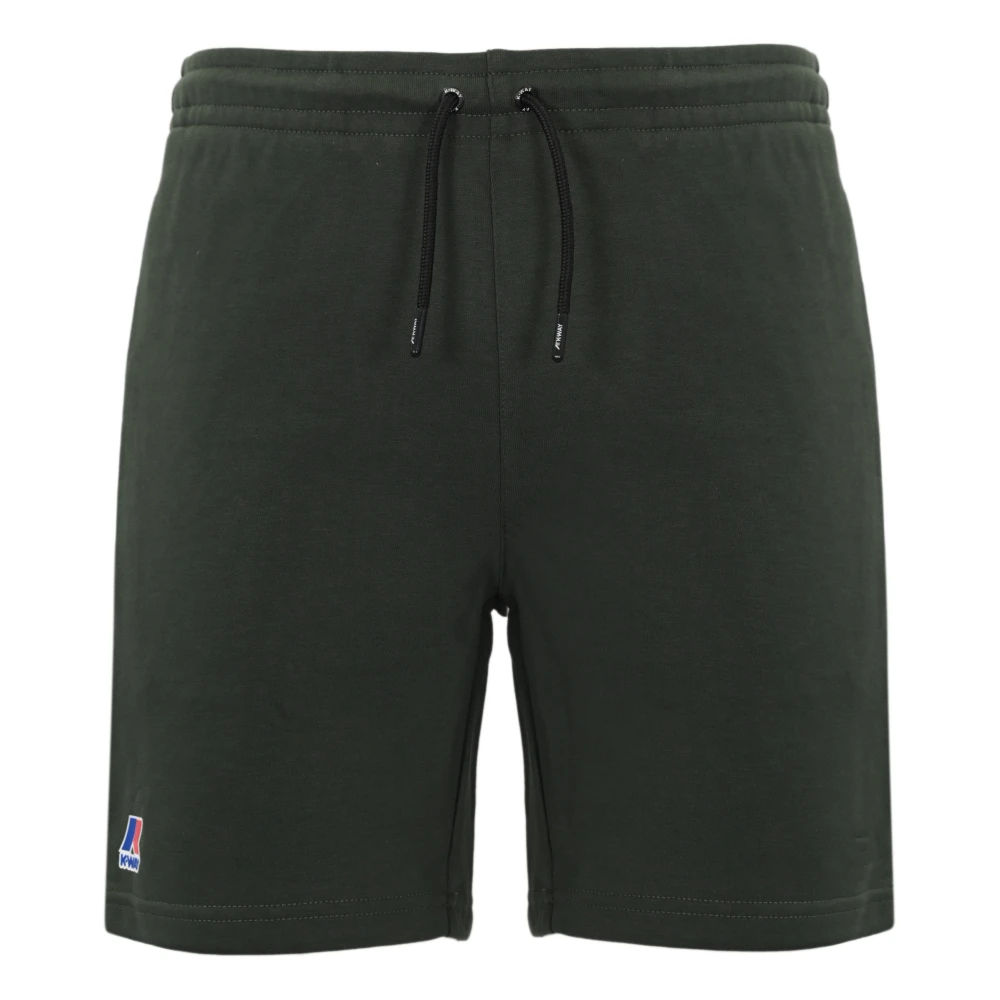 K-way Katoenen shorts met verstelbare tailleband Green Heren