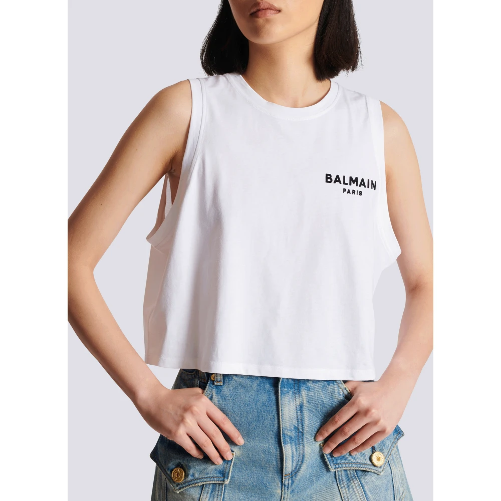 Balmain Flock tanktop White Dames