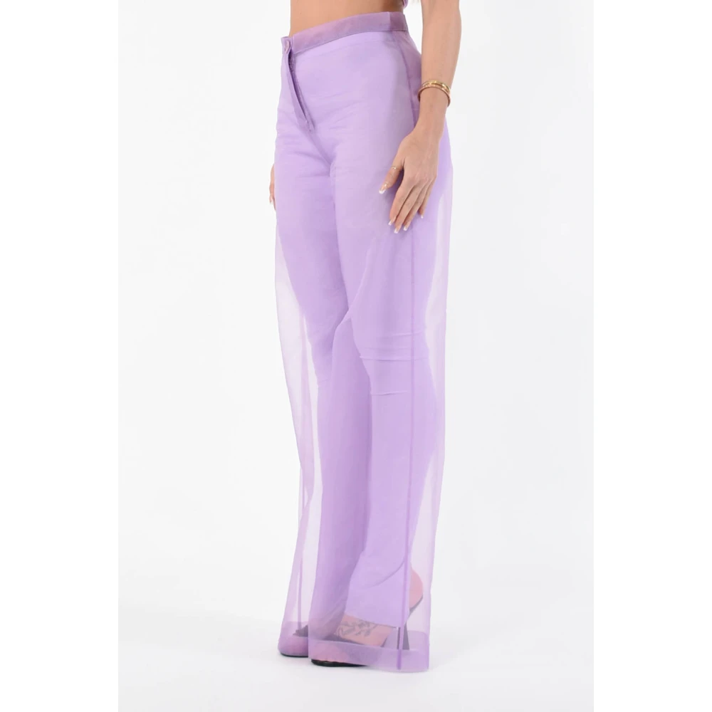 PATRIZIA PEPE Hoge taille transparante leggings Purple Dames