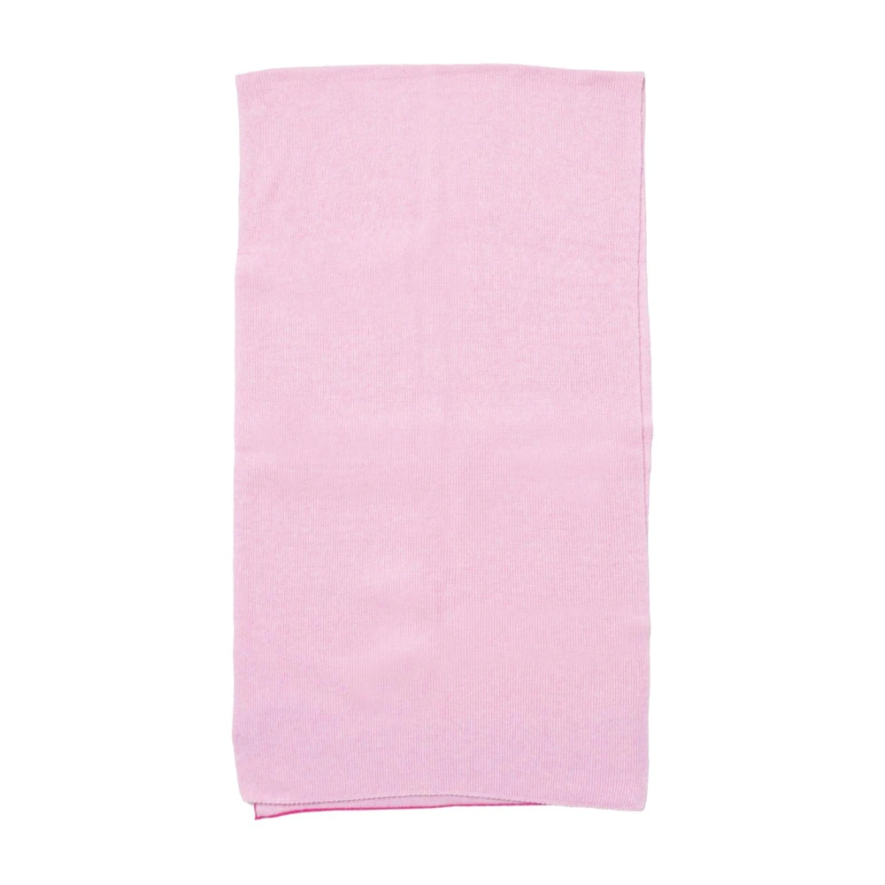 Moschino Roze Wolmix Logosjaal Pink Dames