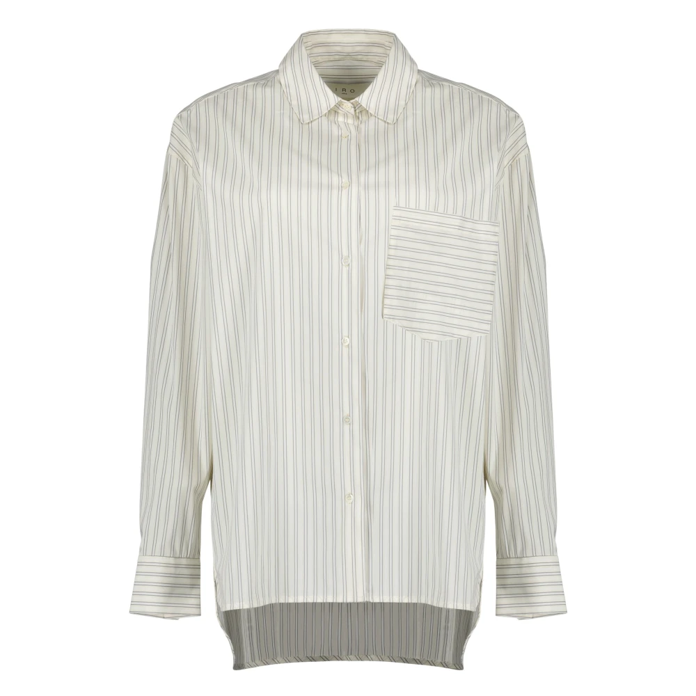 Iro Women's Beige Lasmy Oversized Striped Shirt - Shirts - Xs - Blouses & Shirts