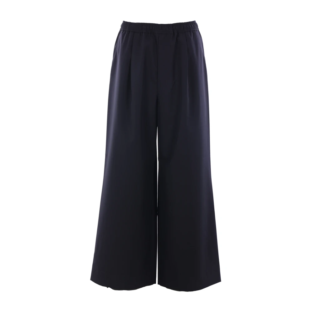 Comme des Garçons Blauwe wijde pijp wollen broek Blue Heren
