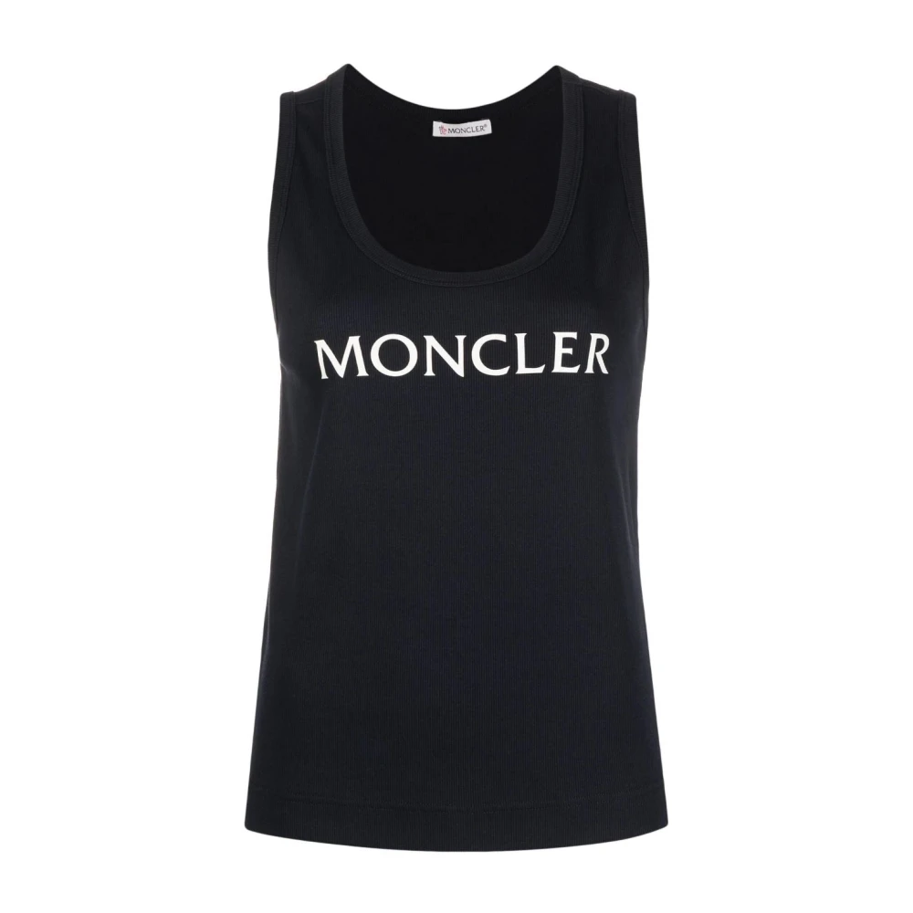 Moncler Logo-print tanktop Blue Dames