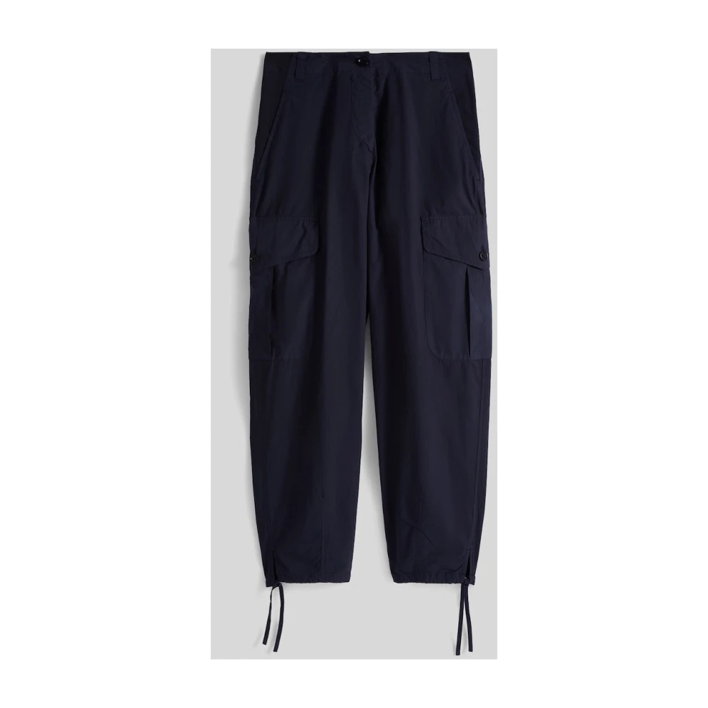 Aspesi Navy Cargo Katoenen Broek Gray Dames