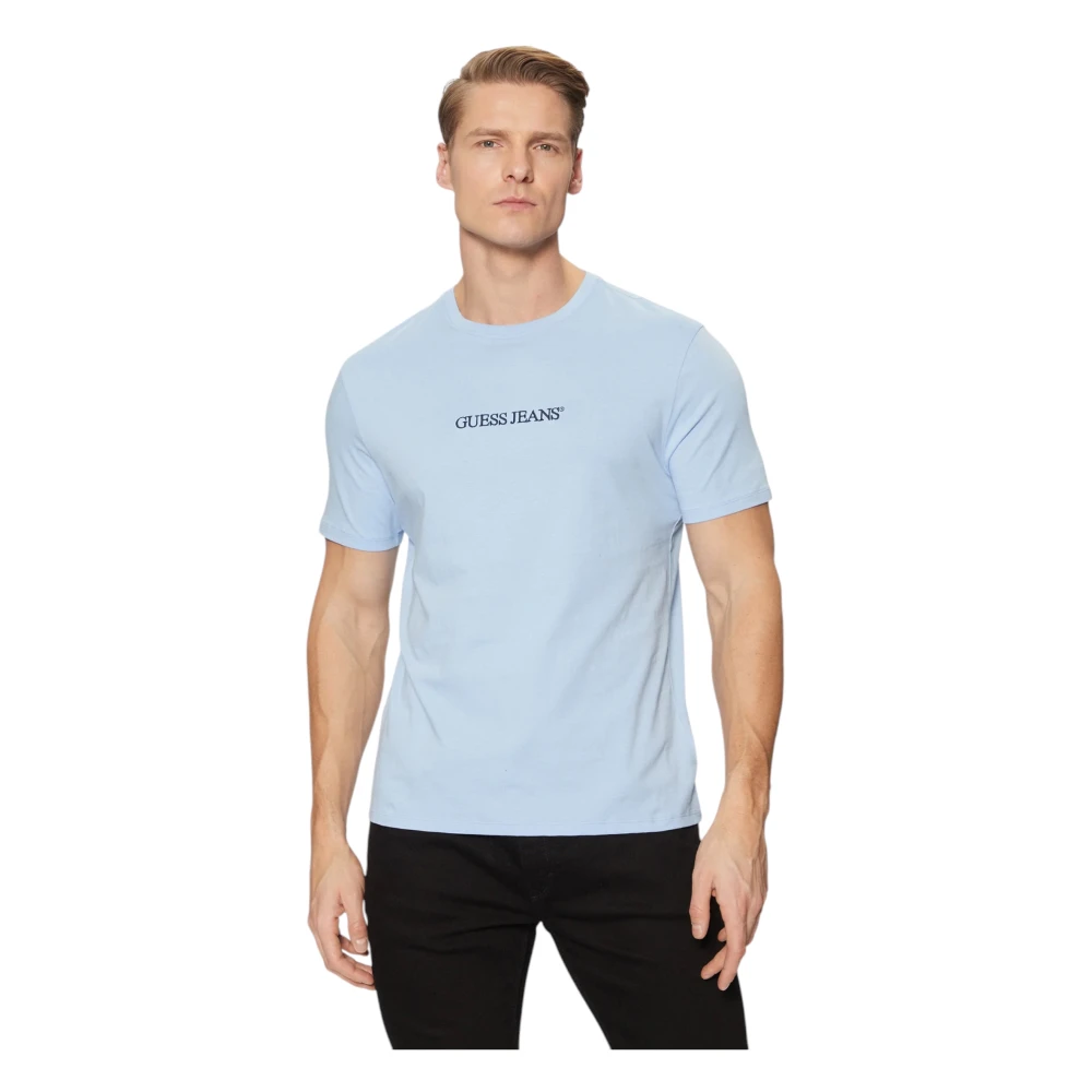 Guess Biologisch katoenen T-shirt Blue Heren
