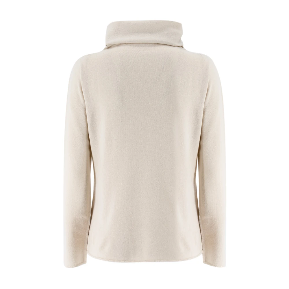 Le Tricot Perugia Elegant Turtleneck Jumper Beige Dames