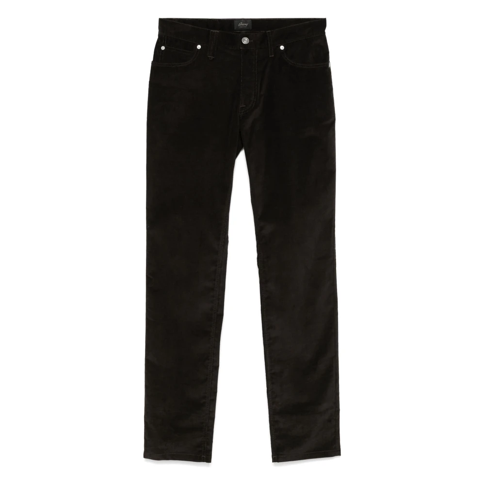 Brioni Italienska bomulls elastan jeans Brown, Herr