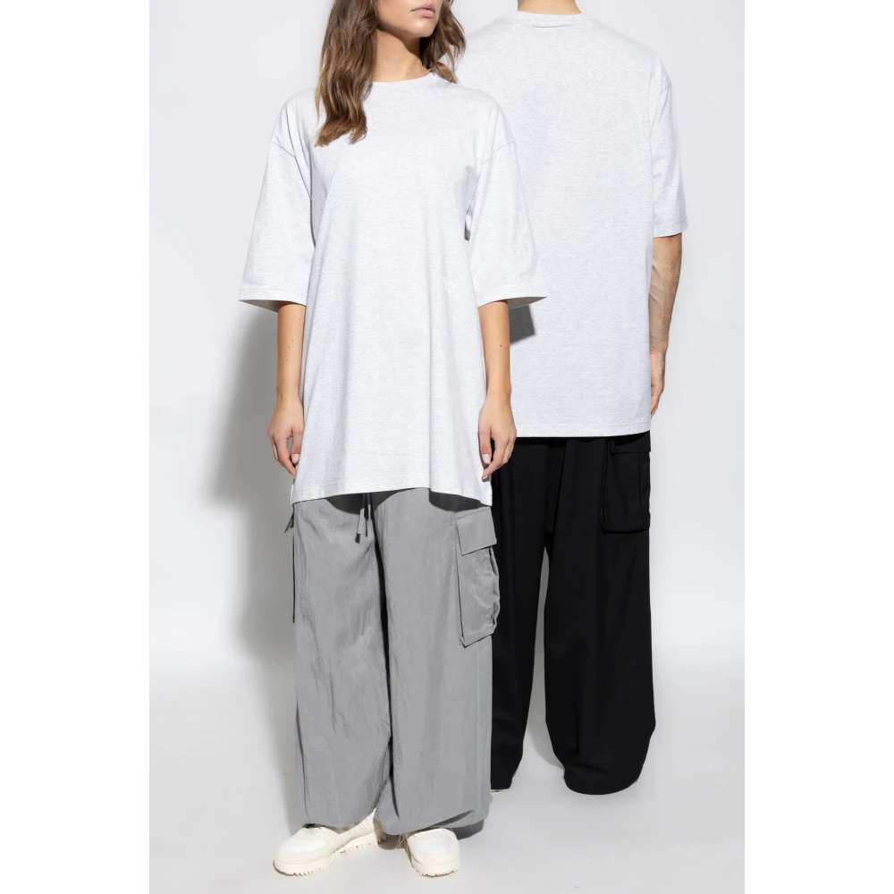 Y-3 T-shirt met logo Gray Unisex